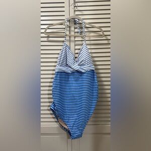 Ingrid Isabel Maternity Blue and White Stripe